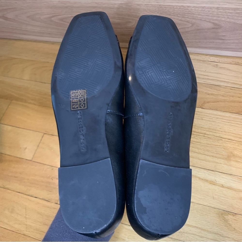 Karl Lagerfeld Paris Zofia Cap Toe Ballet Flats In Black - Size 7.5 View 6